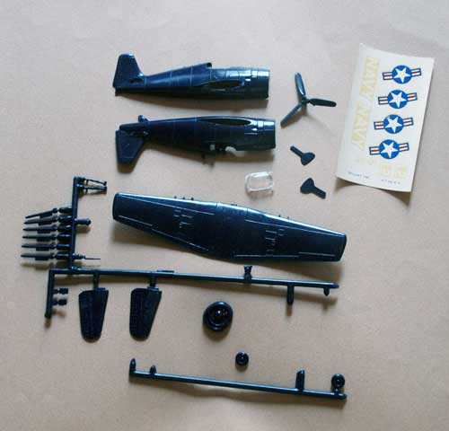 Parts of trimpac 1/96 F6F HELLCAT